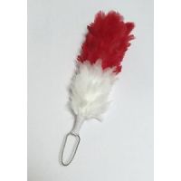 Red & White Feather Hackle