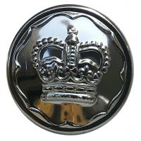 Crown Button Silver