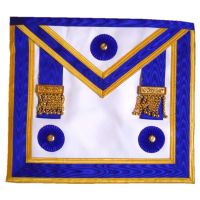 Masonic Apron with 3 Rossettes