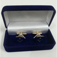 Masonic Cufflinks Blue Enamelled