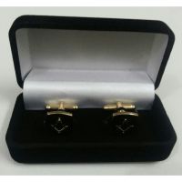 Masonic Cufflinks Black Enamelled